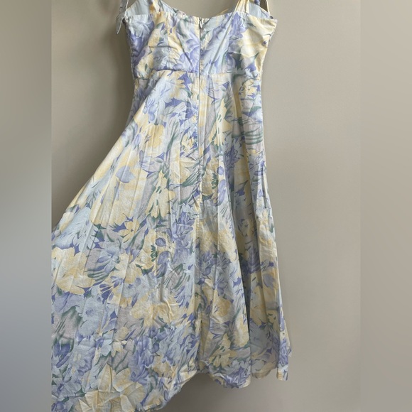 Boutique Floral Pastel Shoulder Tie Bow Sundress Sweetheart Neckline Coquette - Picture 10 of 15